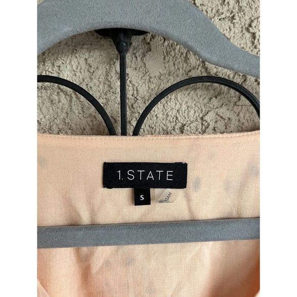 1 State Cotton Eyelet Embroidered Dress - Size Small - Peach/ Pink - Picture 9 of 10